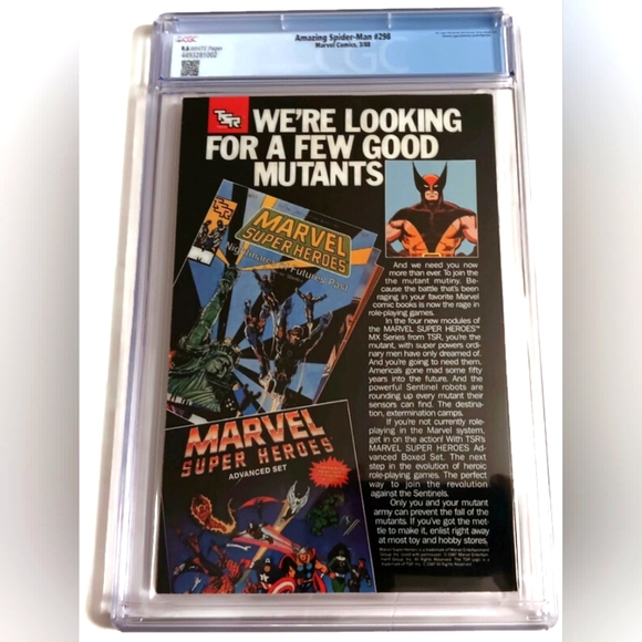 Amazing Spider-man #298  Todd Mcfarlane Venom  cgc 9.6 w  1988 clean slab - Picture 3 of 4